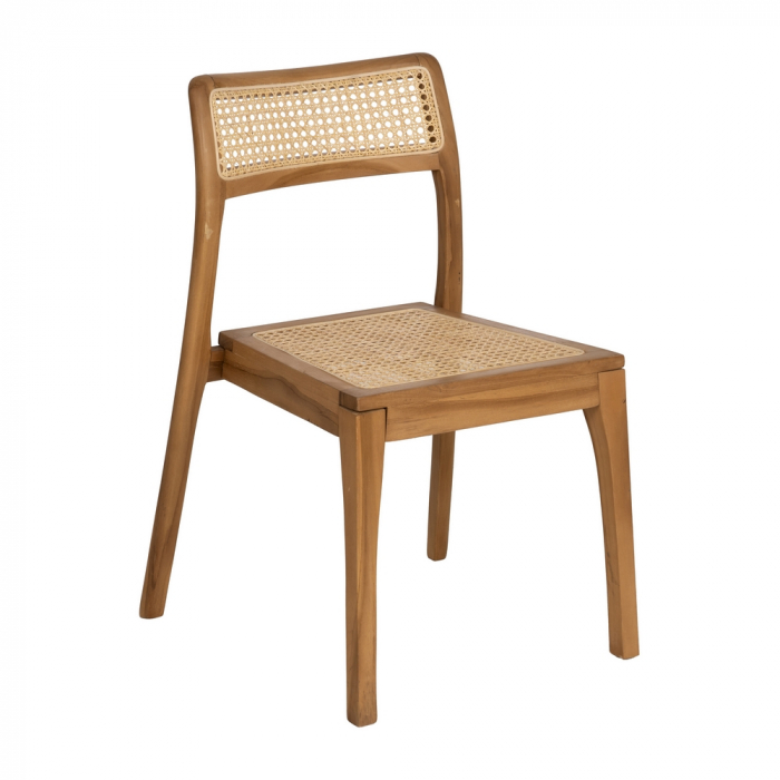 Scaun tec si ratan simplu pentru decor modern|Scaune versatile pentru interioare naturale [2]
