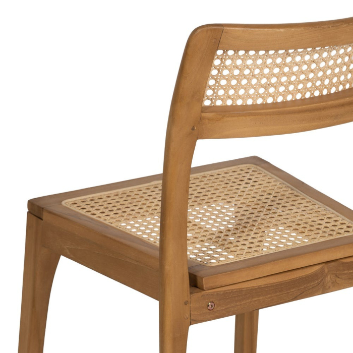 Scaun tec si ratan simplu pentru decor modern|Scaune versatile pentru interioare naturale [9]