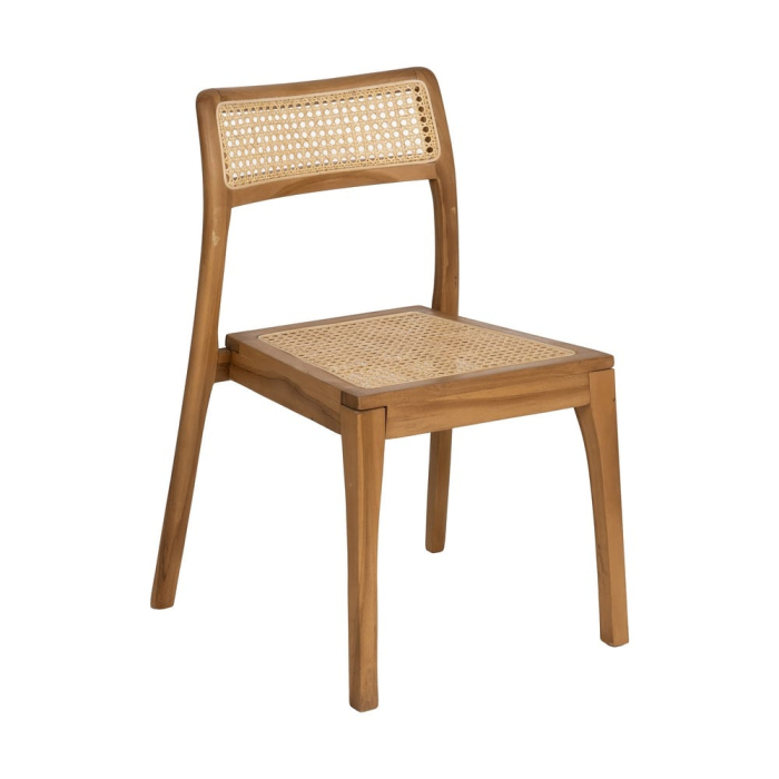 Scaun tec si ratan simplu pentru decor modern|Scaune versatile pentru interioare naturale [2]