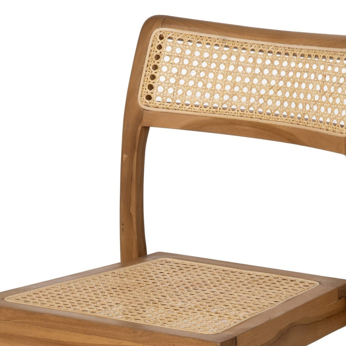 Scaun tec si ratan simplu pentru decor modern|Scaune versatile pentru interioare naturale [6]