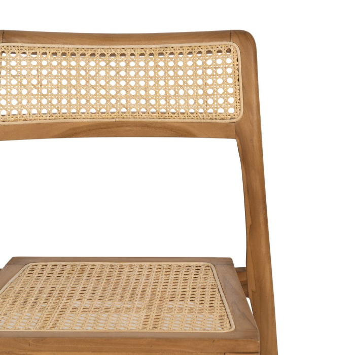 Scaun tec si ratan simplu pentru decor modern|Scaune versatile pentru interioare naturale [5]