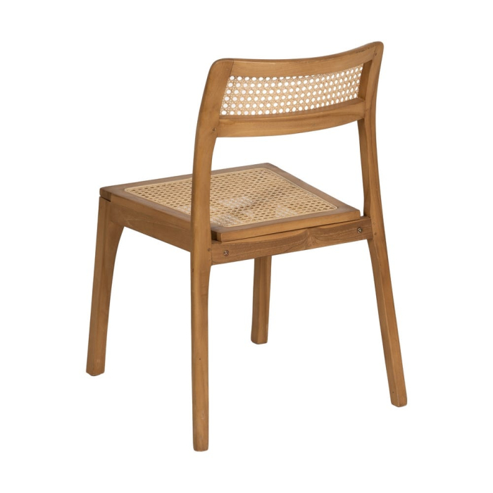 Scaun tec si ratan simplu pentru decor modern|Scaune versatile pentru interioare naturale [4]
