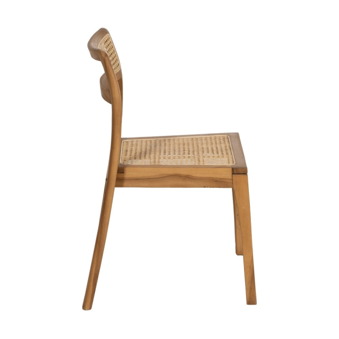 Scaun tec si ratan simplu pentru decor modern|Scaune versatile pentru interioare naturale [3]