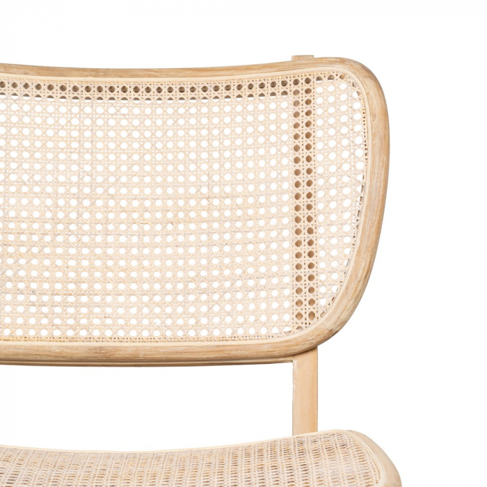 Scaun ratan si tec pentru decor japandi|Scaune cu inspiratie tropicala pentru interioare naturale [5]