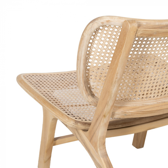 Scaun ratan si tec pentru decor japandi|Scaune cu inspiratie tropicala pentru interioare naturale [9]