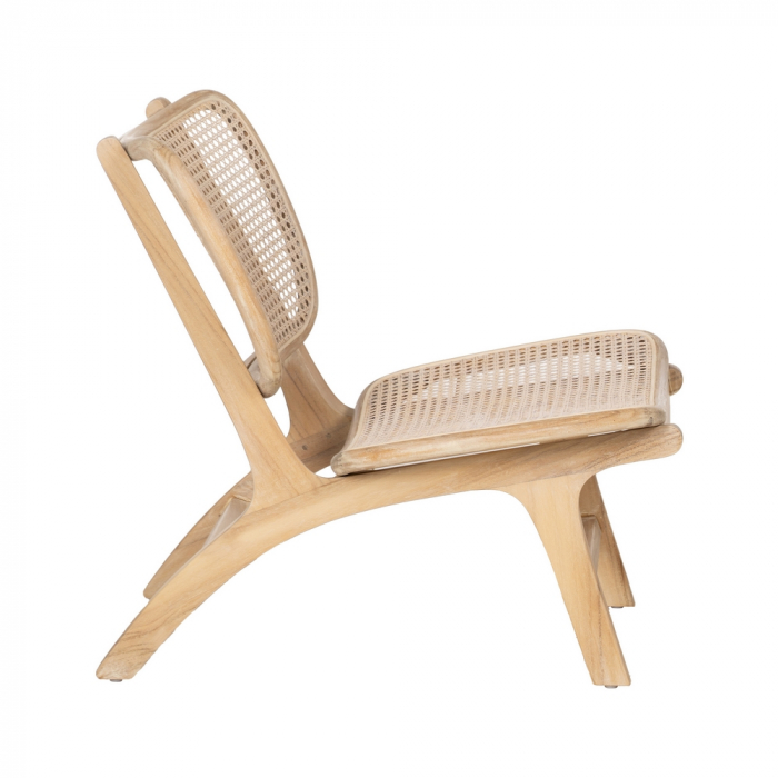 Scaun ratan si tec pentru decor japandi|Scaune cu inspiratie tropicala pentru interioare naturale [3]