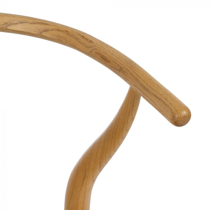 Scaun lemn ulm și ratan natural – stil scandinav japandi modern [6]