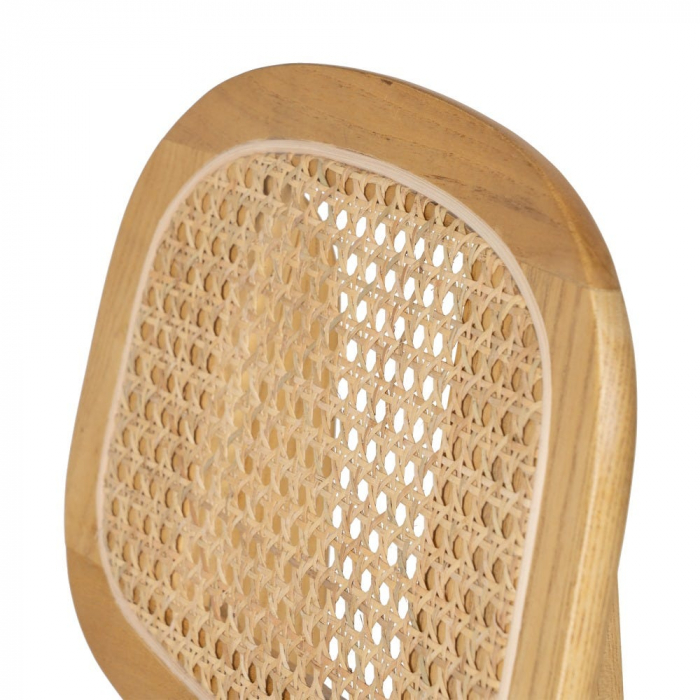 Scaun lemn ulm și ratan împletit – design scandinav rustic modern [9]