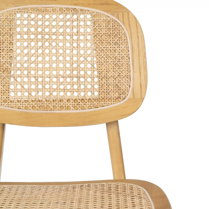 Scaun lemn ulm și ratan împletit – design scandinav rustic modern [6]