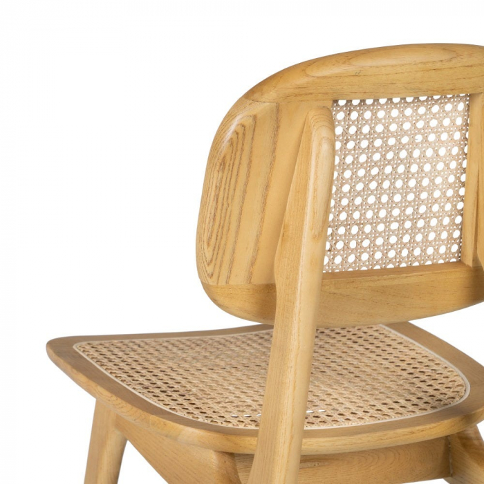 Scaun lemn ulm și ratan împletit – design scandinav rustic modern [11]