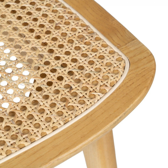 Scaun lemn ulm și ratan împletit – design scandinav rustic modern [7]