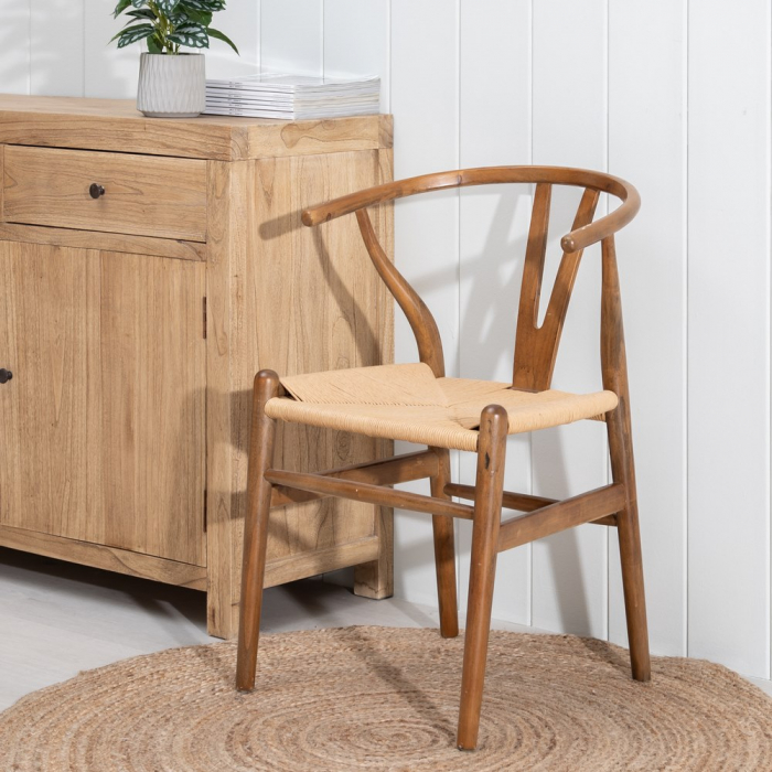 Scaun lemn ulm cu sezut ratan|Scaune clasice pentru decor elegant [2]