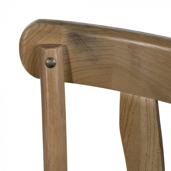 Scaun din lemn de ulm și ratan natural – stil rustic country chic [7]