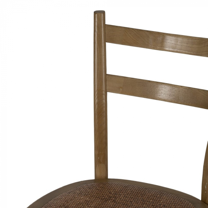 Scaun lemn ulm și șezut ratan natural – design rustic eco-chic [6]