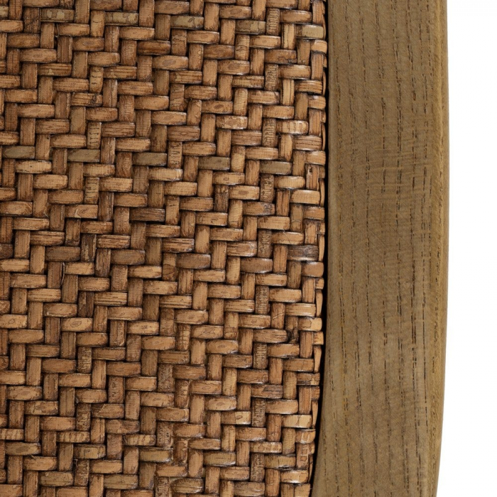 Scaun lemn ulm și șezut ratan natural – design rustic eco-chic [12]