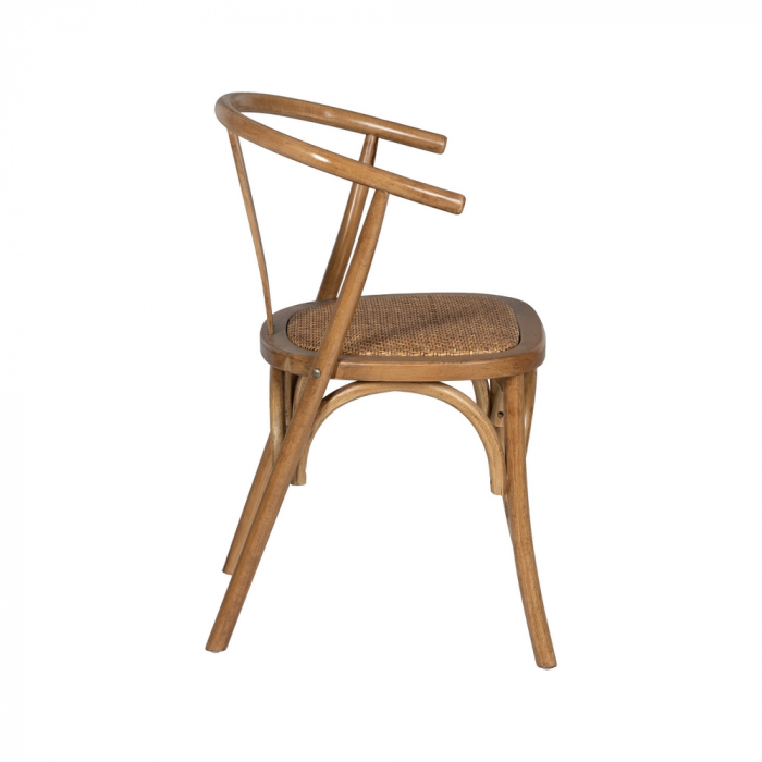 Scaun lemn fag si ratan culoarea mierii|Scaune moderne pentru decor natural [3]