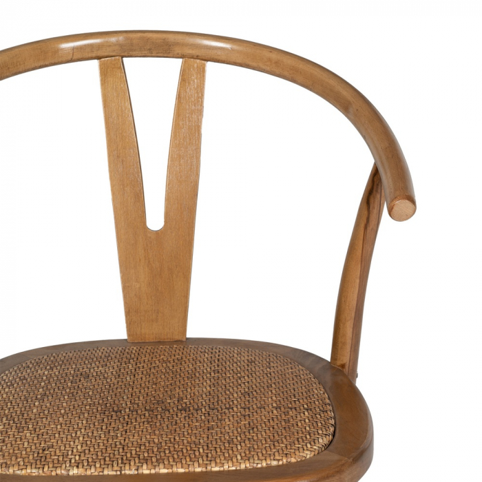 Scaun lemn fag si ratan culoarea mierii|Scaune moderne pentru decor natural [5]