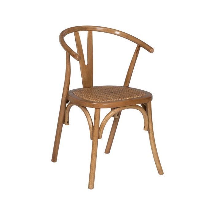 Scaun lemn fag si ratan culoarea mierii|Scaune moderne pentru decor natural [3]