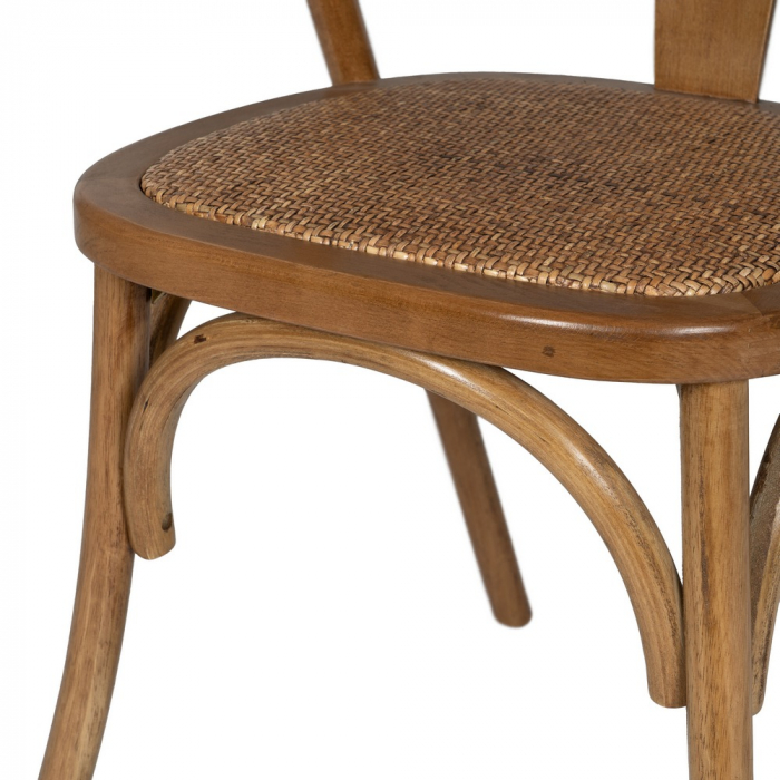 Scaun lemn fag si ratan culoarea mierii|Scaune moderne pentru decor natural [10]