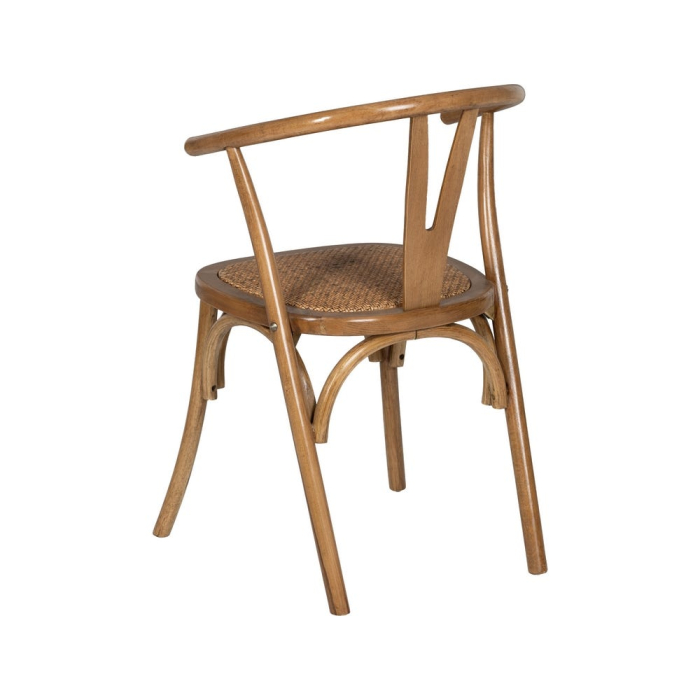 Scaun lemn fag si ratan culoarea mierii|Scaune moderne pentru decor natural [5]