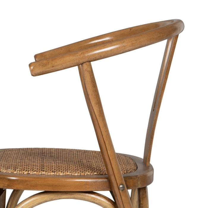 Scaun lemn fag si ratan culoarea mierii|Scaune moderne pentru decor natural [8]