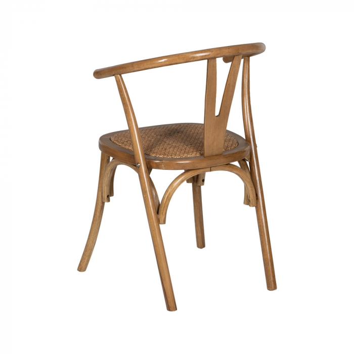 Scaun lemn fag si ratan culoarea mierii|Scaune moderne pentru decor natural [4]