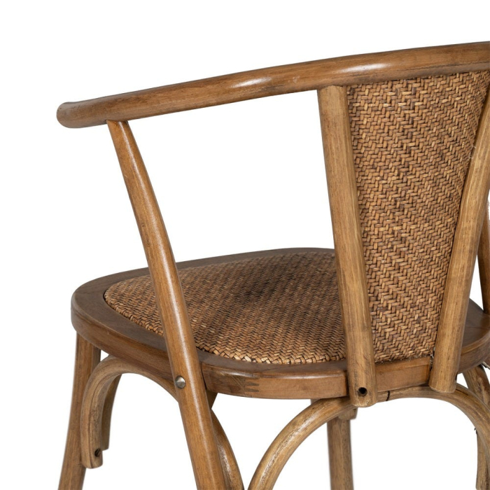 Scaun lemn fag si ratan culoarea mierii|Scaune naturale pentru interioare elegante [12]