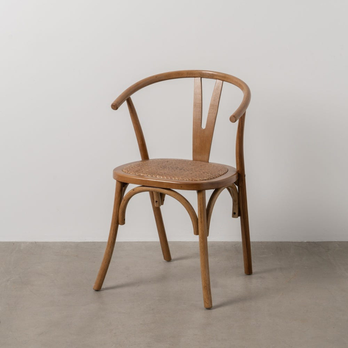 Scaun lemn fag si ratan culoarea mierii|Scaune moderne pentru decor natural [2]