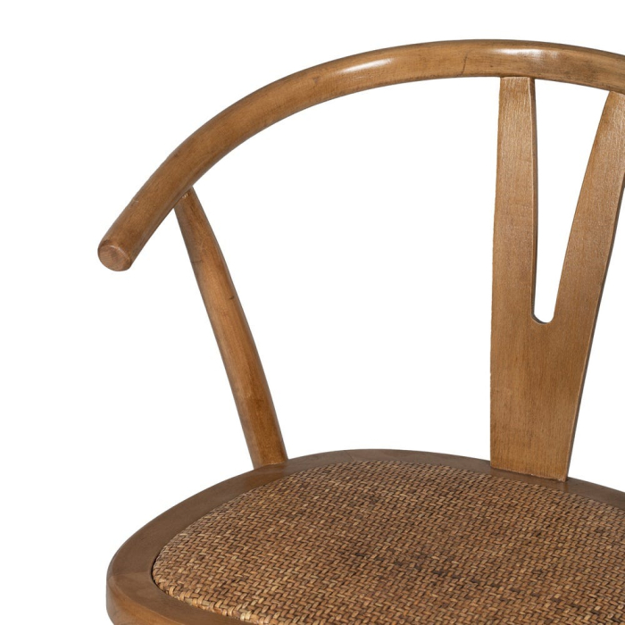 Scaun lemn fag si ratan culoarea mierii|Scaune moderne pentru decor natural [7]