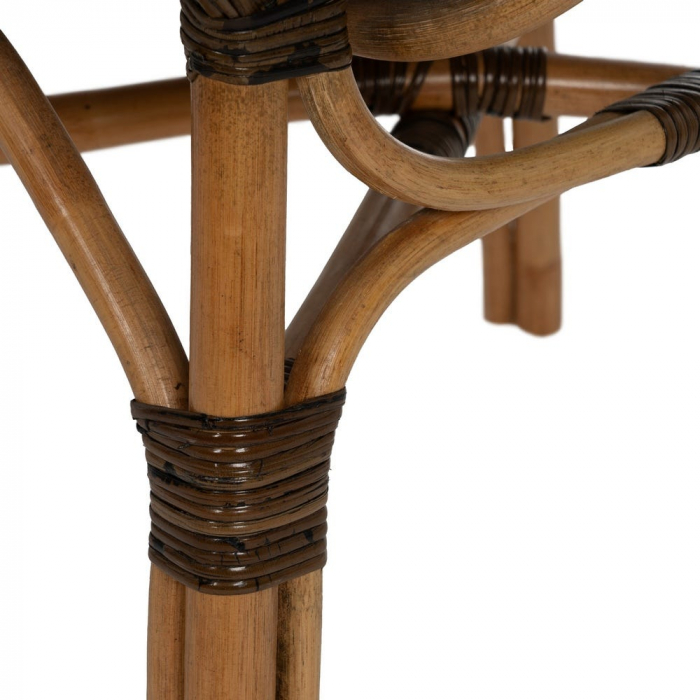 Scaun lemn natur și împletitură maro – design rustic modern certificat horeca [15]