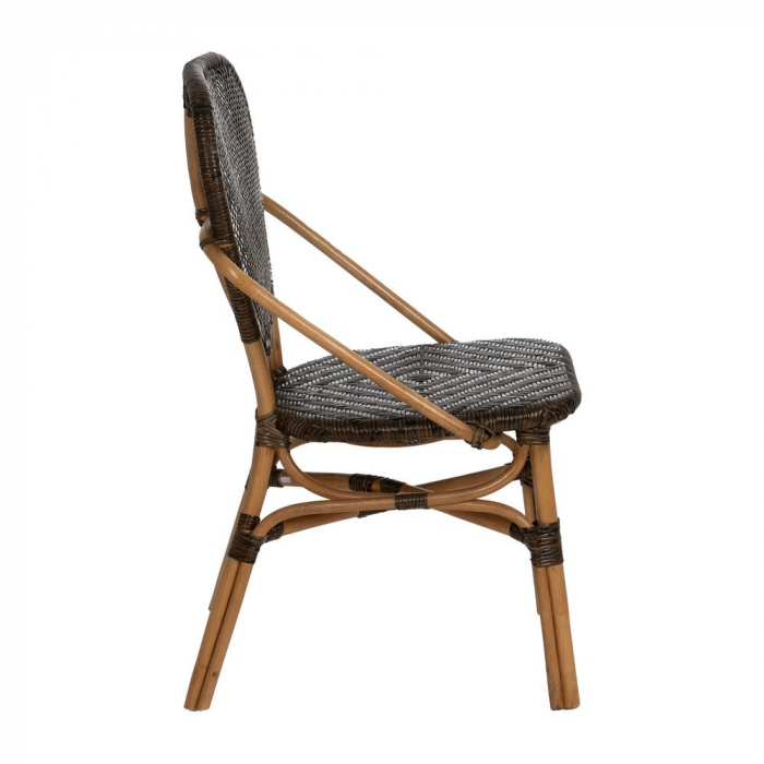 Scaun lemn natur și împletitură maro – design rustic modern certificat horeca [3]