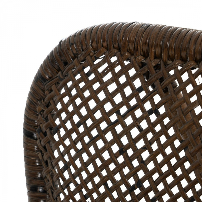 Scaun lemn natur și împletitură maro – design rustic modern certificat horeca [7]