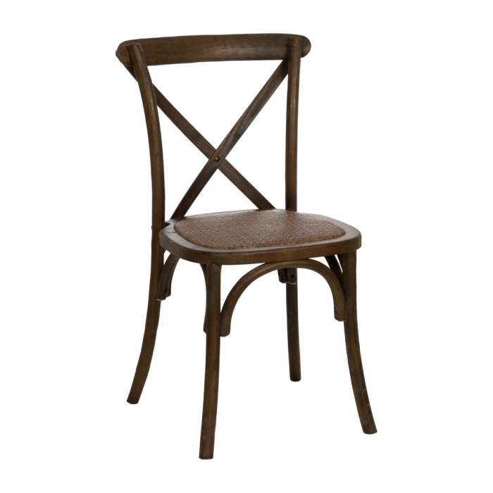 Scaun elegant din lemn masiv maro inchis [2]