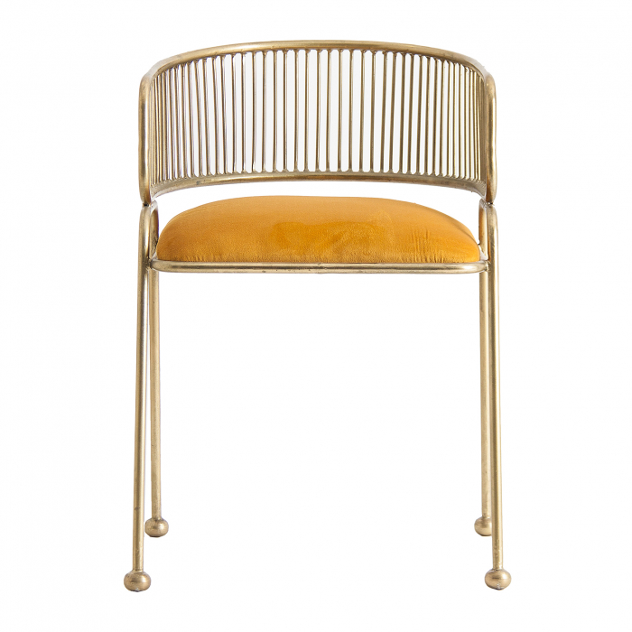 Scaun Art Deco Metal Auriu Catifea|Scaune Elegante Dining Living [2]