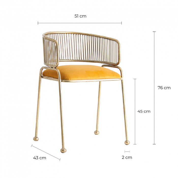 Scaun Art Deco Metal Auriu Catifea|Scaune Elegante Dining Living [7]