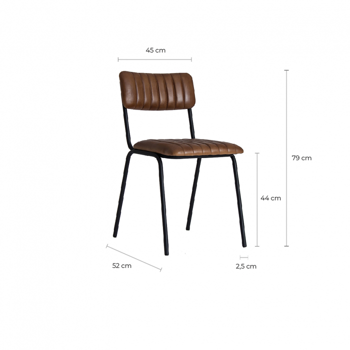 Scaun vintage metal piele|Scaune industriale [7]