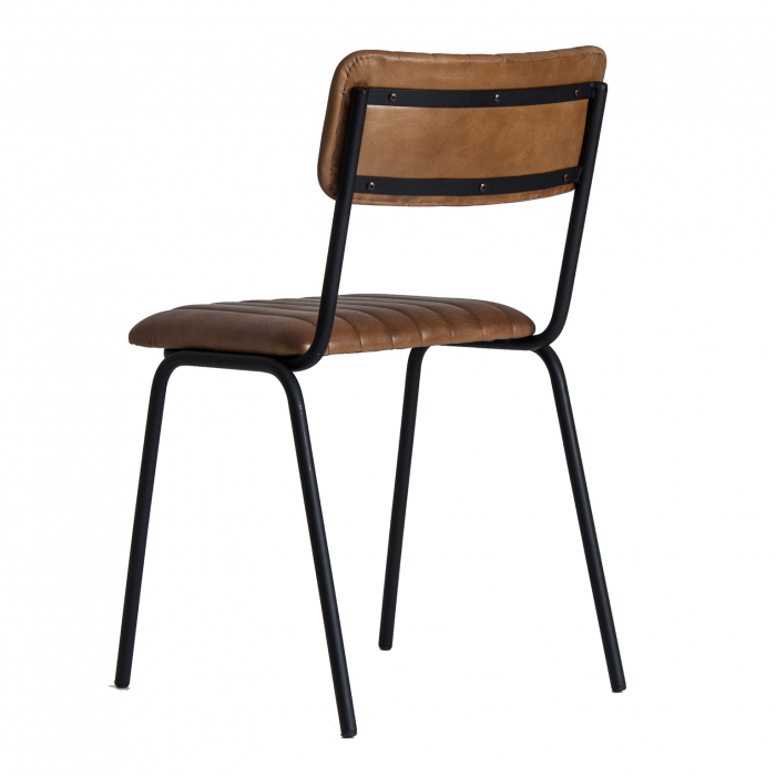 Scaun vintage metal piele|Scaune industriale [4]