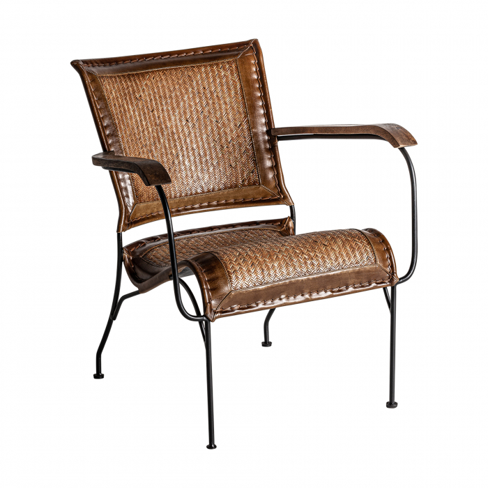 Scaun vintage piele maro | Scaune dining confortabile [1]