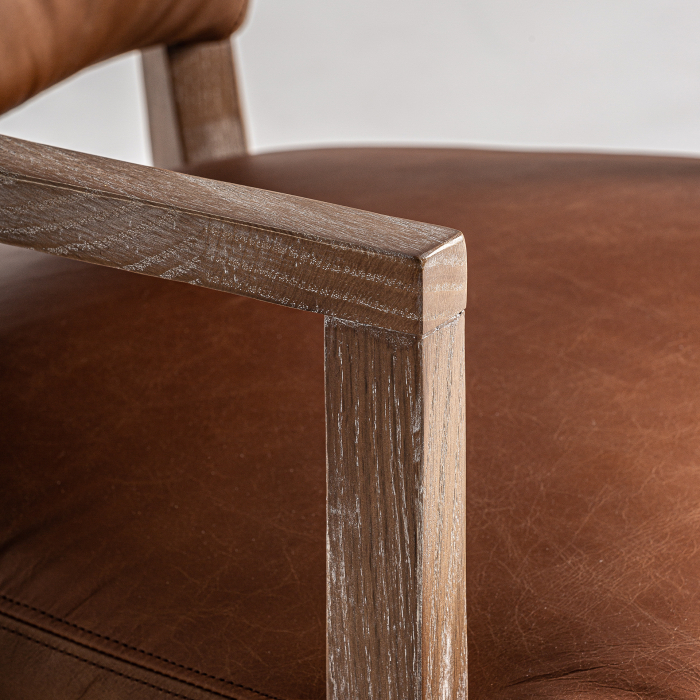 Scaun vintage piele maro | Scaune elegante dining [5]