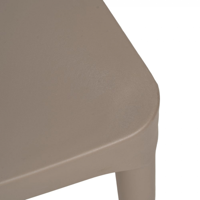 Scaun stivuibil taupe pentru exterior și interior, polipropilenă rezistentă UV, design modern [8]