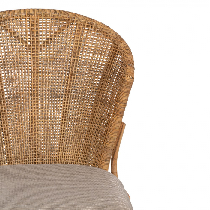 Scaun ergonomic din ratan CreativDeco - Mobilier confortabil pentru dining [5]