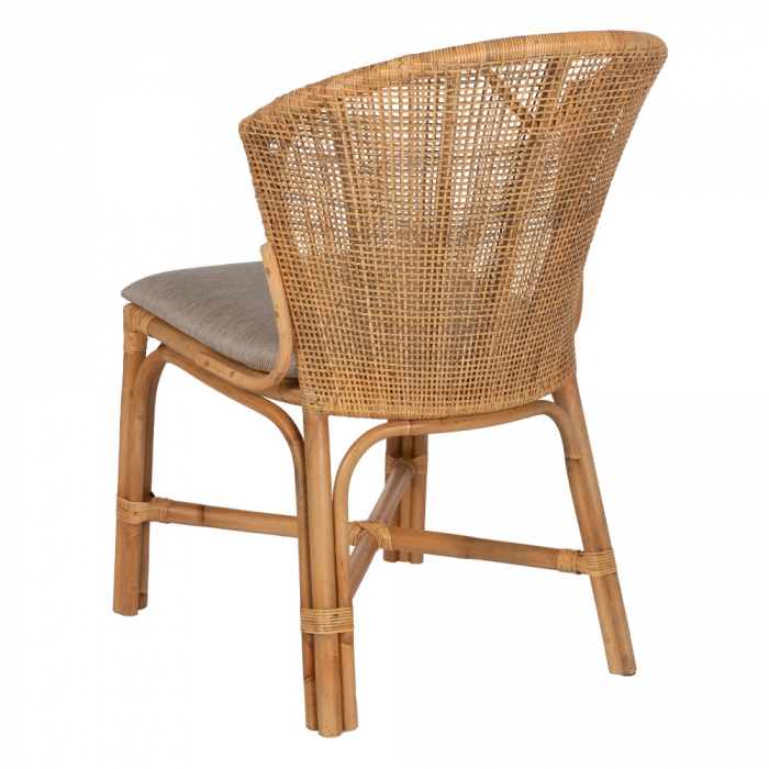Scaun ergonomic din ratan CreativDeco - Mobilier confortabil pentru dining [4]