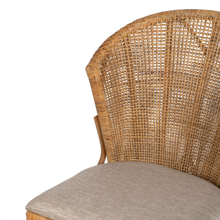 Scaun ergonomic din ratan CreativDeco - Mobilier confortabil pentru dining [6]