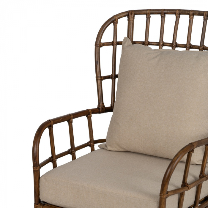 Scaun ratan mare cu perne confortabile|Scaune elegante pentru decor relaxat și rafinat [6]