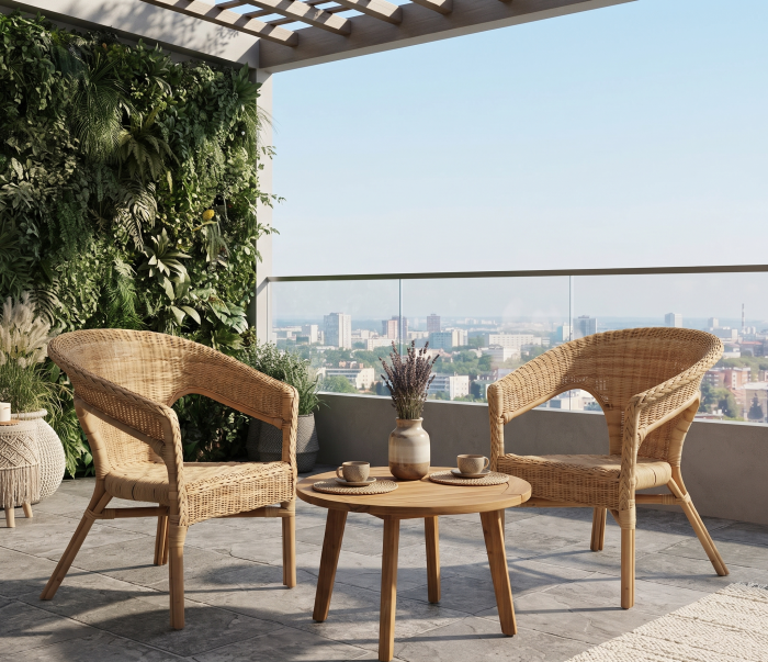 Scaun din ratan natural pentru decoruri rustice [13]