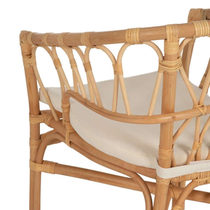 Scaun din ratan natural pentru decoruri relaxate|Scaune din ratan pentru terase și grădini naturale [11]