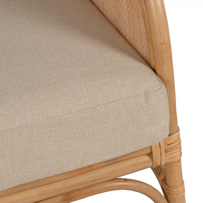 Scaun ratan japandi cu perne pentru spații intime|Scaune scandinave din materiale naturale [9]