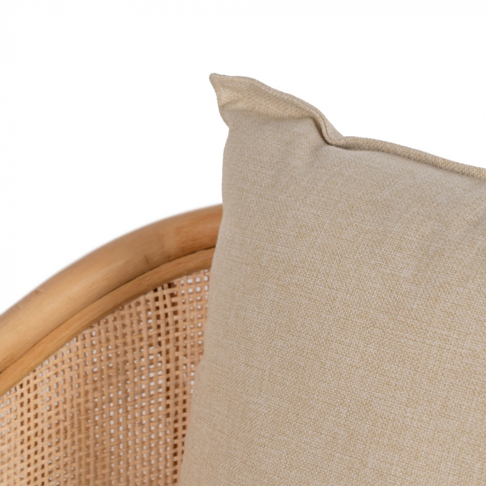 Scaun ratan japandi cu perne pentru spații intime|Scaune scandinave din materiale naturale [8]