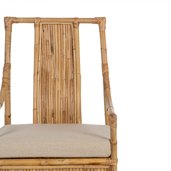 Scaun ratan vertical cu perna pentru relaxare|Scaune naturale cu design decorativ [5]