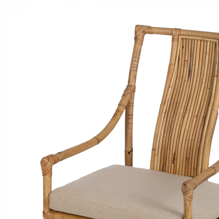 Scaun ratan vertical cu perna pentru relaxare|Scaune naturale cu design decorativ [6]